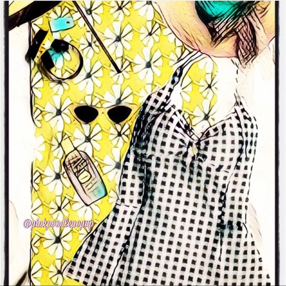 Betsey Johnson B&W Gingham Retro Bathing Suit NWT - Picture 7 of 14